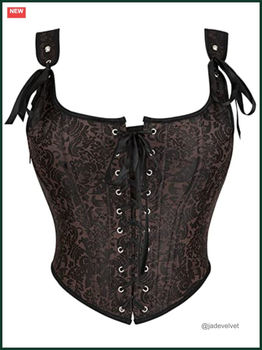Vintage Lace Trim Corset Bustier Renaissance Costume Lace-Up